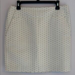 Ann Taylor Cream Mini Pencil Skirt for Work